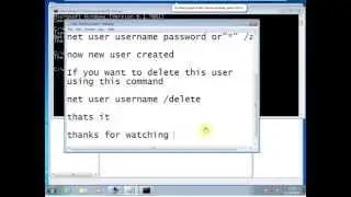 Create user using cmd