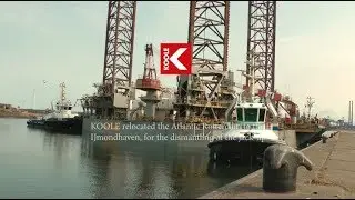 KOOLE relocated the Atlantic Rotterdam to the IJmondhaven, for the dismantling of the jack-up legs.