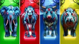 zombie eliphant 🆚 zombie camel 🐪 zombie Bull 🐂 🆚 zombie hippo 🦛 animals coffindance tiles Hop EDM