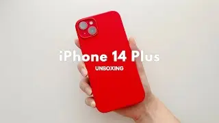 iPhone 14 Plus (Red ❤️) Unboxing & Apple Silicone Case *perfect product red*