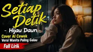 Setiap Detik - Hijau Daun (Cover AI Cewe) Video Lirik Estetik | Populer Musik Chanel