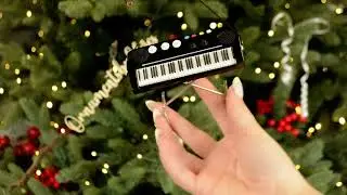 Ornaments by Elves: Personalized Electric Keyboard Musical Instrument Ornament OBE-BG-OEK9-05