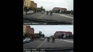 Split screen comparison, G1wc & Mobius C2, 120 degree & 132 degree