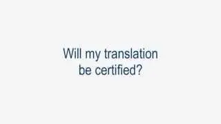 Certified translation