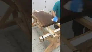 Black walnut coffee table! Watch the Rubio Monocoat bring out that grain!