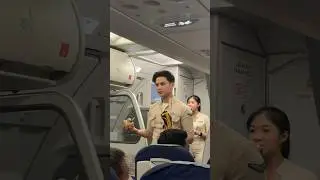 Закрытие двери и демонстрация аварийно-спасательного оборудования Airbus A320 Super Air Jet ✈️
