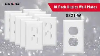 ENERLITES 10 Pack Duplex Wall Plates | 8821-W