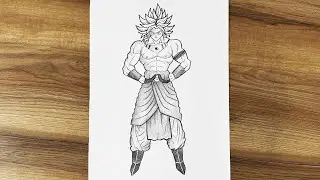 How to draw Broly full body || Broly from Dragon Ball