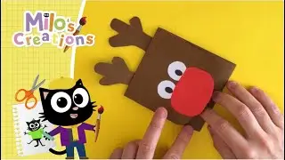 Christmas Craft: Make a Reindeer Postcard with Milo! 🦌 | Milo&rsquo;s Creations