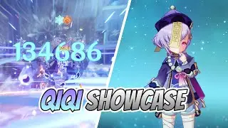 Lv80 C2 Qiqi Nuke Build Showcase Spiral Abyss Floor 7 - Genshin Impact