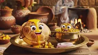 Dal Baati = Desi happiness 💛 #fun #foodie #yummy #cartoon #food 