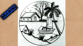 Peaceful Village Life | Pencil Sketch Art ✏️🌿