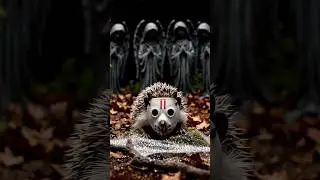 Ёж против паутины &mdash; Хэллоуинский бум! #ai #animalshorts #halloween