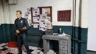 Resident Evil 2 diorama - Racoon city police department neca figure 1:10 scale.