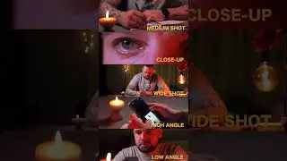 Master basic camera shots: Medium, Close-Up, Wide, High Angle, Low Angle! #cameraangles #shorts