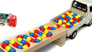 Vertical Marble Run Race Videos Best Short Video Compilation with HABA Slope & Retro Makita Trucks