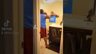 Darius didn't want to sweep the floor, so he ignored mom by stimming away