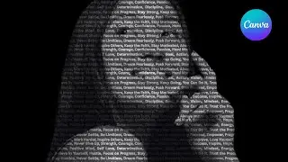 Create Stunning Word Cloud Text Portrait in Canva (Super Easy!) #portraitphotography #photoediting
