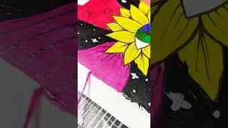 Sunflower Hippie Art #art #artist #howto #shorts #paintwithme #hippie