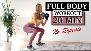 20 MIN FULL BODY SHRED // No Repeats // At Home Workout