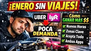 Enero 2026 Uber y Lyft Pocos Viajes, truco para ganar mas
