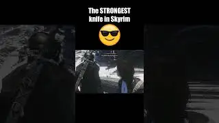 😎 The STRONGEST knife in Skyrim  #skyrim  #gaming #rpg #bossfight