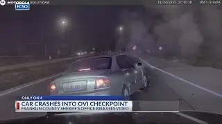 Car crashes into OVI checkpoint in south Columbus
