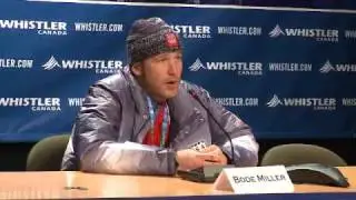 Press Conference with Bode Miller at Whistler Media House
