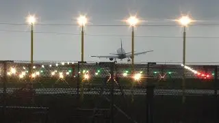 Flybe E190 Landing in crosswind at manchester