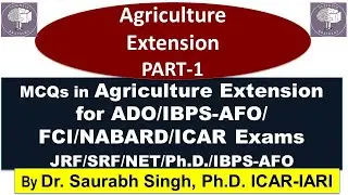 Agriculture Extension MCQs (Part-1) for ICAR-NET/ADO/AFO/ICAR-JRF/SRF/NET/IBPS-AFO/FCI/BHU/UPSC