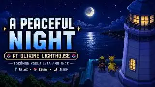 A Peaceful Night at Olivine Lighthouse 🌙 | Pokémon SoulSilver Ambience