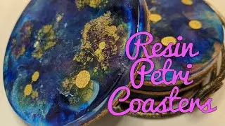 Resin & Alcohol Ink Petri Coasters | Watch Me