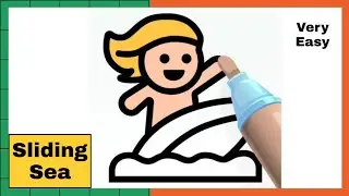 Draw Sliding Seas Picture And Colour It | Easy Drawing | Drawing Steps 101
