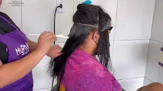 PROGRESSIVA EM UM CABELO CRESPO - ALISAMENTO EM UM CABELO MUITO GROSSO - LISO PERFEITO DE PRIMEIRA