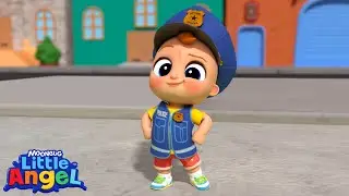 Mr Policeman Keeps Us Safe 🚓 Little Angel | Community Corner 🌸| Kids Sing and Play