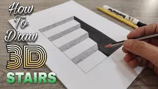 How to draw 3D stairs |A step by step tutorial |  DIY Artistry Corner