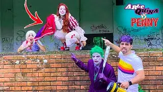 AJUDAMOS O CORINGA E A ARLEQUINA A RESGATAR SEU CASACO NO ESCONDERIJO DA PENNY E FOI MUITO PERIGOSO!