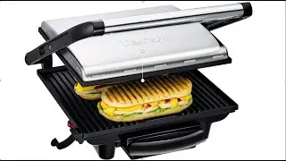 Контактный гриль Tefal GC241D Inicio, 2000 Вт, гриль с низким содержанием жира, рифленые пластины