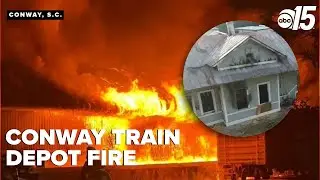 Fire damages historic train depot in SC