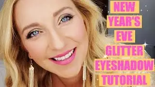 Easiest New Year's Eve Glitter Eyeshadow Makeup Tutorial Ever!