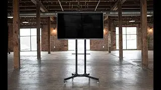 VIVO Black Rolling TV Cart for 32
