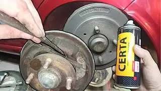 Регулировка ручника Chery kimo покраска тормозных барабанов.