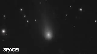 Tail of Interstellar Comet 3I/ATLAS seen in time-lapse