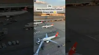 Aircraft Pushback Driver's Skills &deg;&deg;&trade; #aviation #travel #pushback #driver #shorts #airport #travel