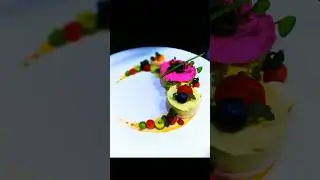 Crescent Plating Art 🌙 Luxury Salmon & Shrimp Tartar Starter | Edible Fine Dining #foodart #food