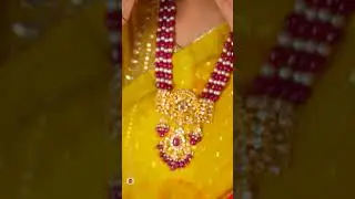 Beautiful Gold Pearl Ruby Necklace Crafted with 22k Gold | Krishna Pearls
