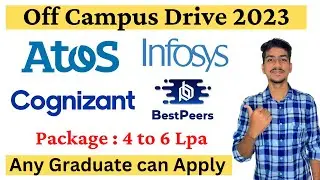 Atos Syntel Infosys Recruitment 2023 | Cognizant Infosys Off Campus Drive | Cognizant Hiring Fresher