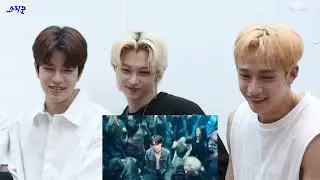 Stray Kids reaction to )-;-:);::()