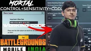 MORTAL NEW BGMI CONTROL CODE AND SENSITIVITY CODE ||BIBEKxPRO || MORTAL 4 FINGER CLAW CONTROL | BGMI