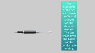 300 Chrome Cap Chrome Plated Medium Fountain Pen  Glossy Black  |  Organiser World